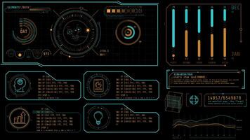 animerad avancerad visa med grafisk symboler, bearbetning data video