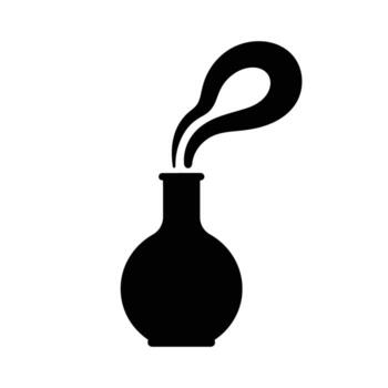 matraz con fumar viniendo fuera de químico experimentar y Ciencias concep vector