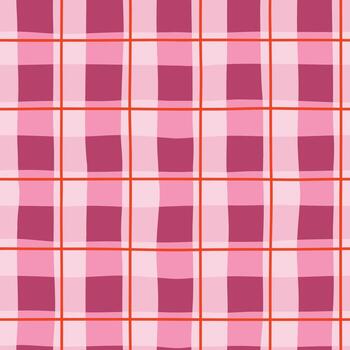 Modern seamless abstract patterns with lines, grids, and organic shape. Minimal hand drawn design in trendy cute vibrant style stylish backgrounds for branding, fabric, and digital projects vector