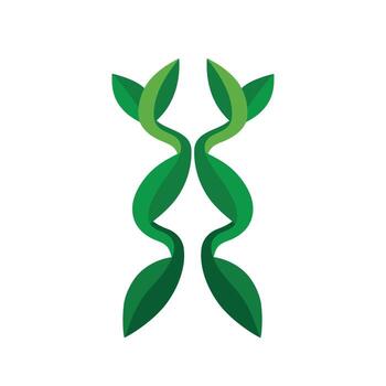 resumen verde hoja diseño presentando un simétrico y ondulado modelo vector