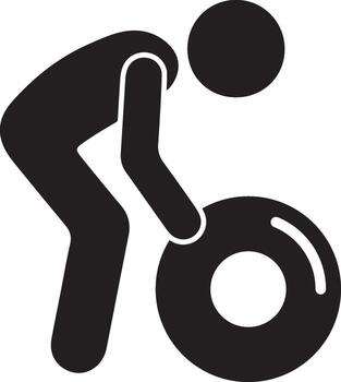 Icon illustrating improper lifting technique and manual handling safety vector