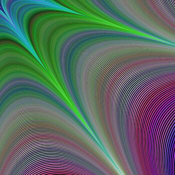 Colorful computer generated fractal art background vector