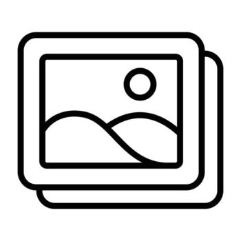 Minimalist line art of framed artwork symbolizing creativity and art gallery concepts. Perfect for artistic and interior design use. vector