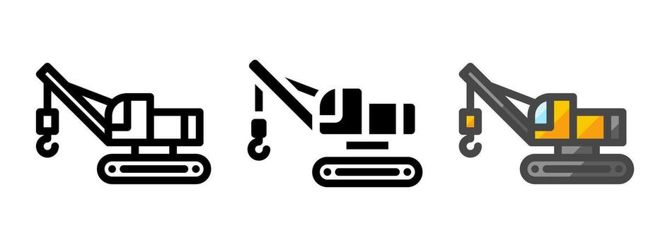 Multipurpose Pipe Layer Icon in Outline, Glyph, Filled Outline Style vector