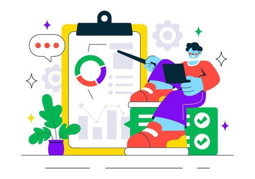 datos visualización tablero plano demostración actuación gráficos, gráficos, y analítica elementos vector
