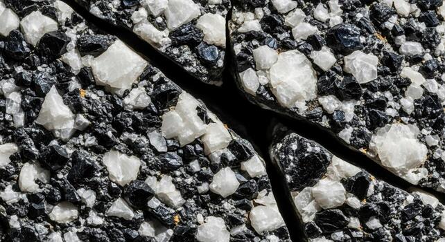 cerca arriba resumen ver de un agrietado texturizado superficie con ligero y oscuro granular elementos creando un único modelo foto