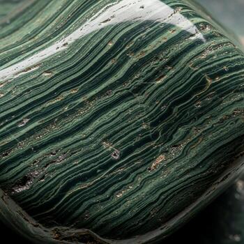 cerca arriba macro ver de un pulido verde congregado ágata piedra preciosa exhibiendo intrincado en capas patrones y natural estriaciones foto
