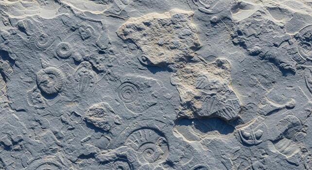 A close up of a rock with many different patterns photo