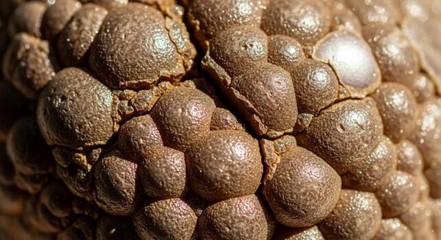 Close up macro view of the textured scaly and bumpy surface of a reptile s skin showing intricate patterns and details photo