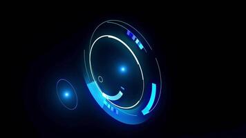 HUD Digital virtual hologram Interface data for smart technology. Clean futuristic AI technology design digital business innovation concept. video