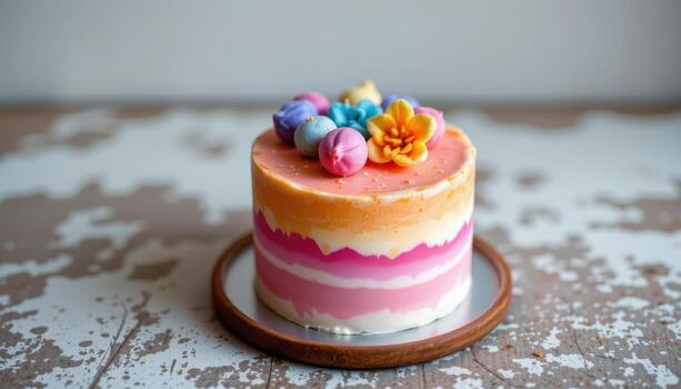 un acuarela estilo mini pastel con pastel pincelada efectos y un suave degradado. foto