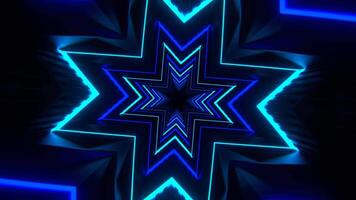 Blue and Cyan Large Number of Neon Angles Background VJ Loop in 4K video