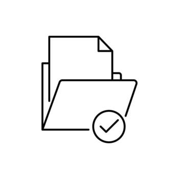 document check icons clipboard with tick, file approval vector