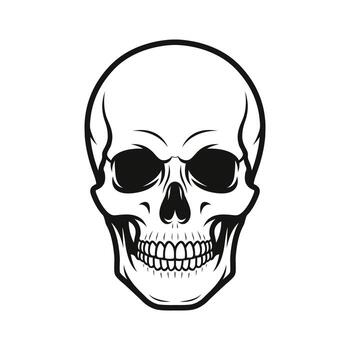 Skull Graphic A Bold Icon for Graphic Design Projects and Spooky Occasions vector