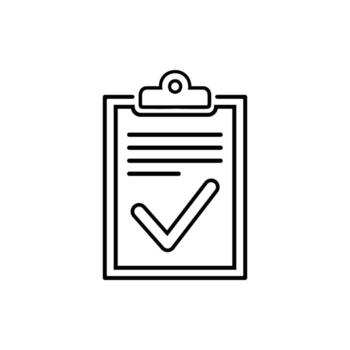 document check icons paper with check mark vector