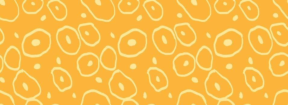 Seamless abstract pattern with irregular circular spots in warm yellow tones. Modern organic texture for fabric, wrapping paper, or trendy backgrounds vector