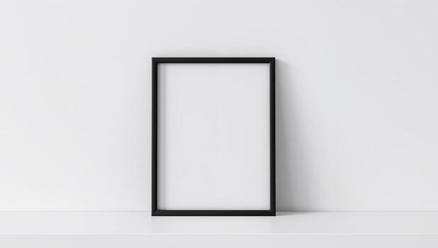 Black Frame Simplicity in a Minimalist Setting, a Study of Light and Shape. photo