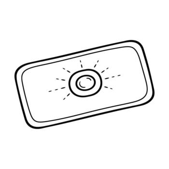 rectangular objeto con Dom símbolo dibujo vector