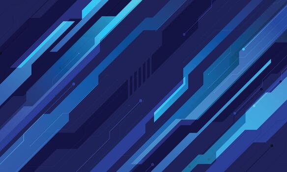 Blue abstract background with geometric lines vector