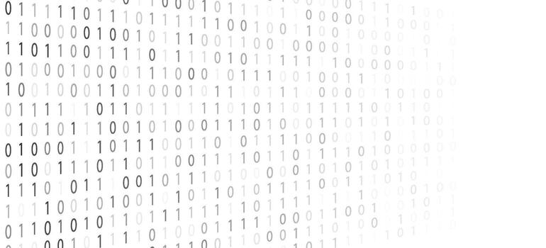 Binary Code 0, 1 Digital Data Stream Background vector
