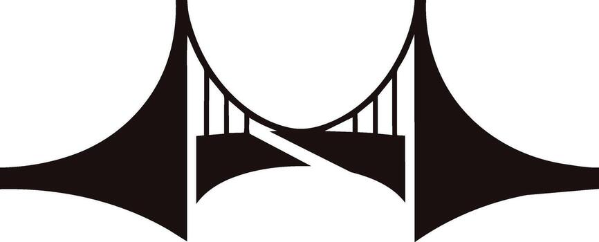Abstract Bridge Icon Design. vector
