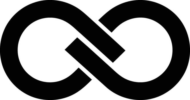 Simple bold infinity loop icon isolated on a white background. vector