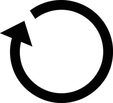 Circular Arrow Symbolizing Refresh or Reload. vector