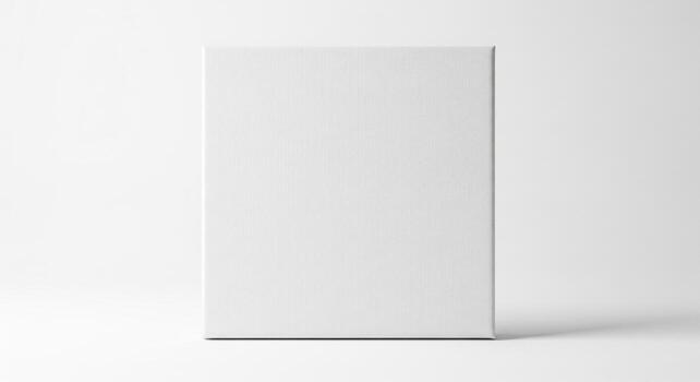 Blank white box mockup on white background photo