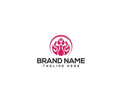 Emblem of Dynamism An intricate logo symbolizes energy and passion, encapsulated within a circle. Its striking design offers a visual representation of brand identity. vector