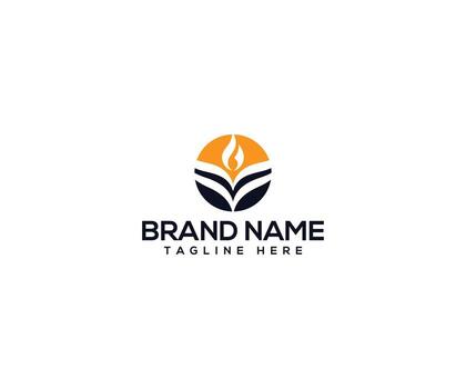 Symbol of Inspiration and Knowledge A sleek, modern logo symbolizing a book with a burning flame, representing knowledge, learning, and enlightenment. vector