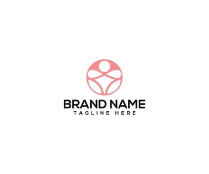 Emblem of Unity and Growth A clean logo symbolizes collaboration. Featuring a stylized figure, it encapsulates the essence of harmony and the pursuit of progress. vector