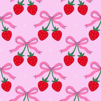 sin costura modelo con fresas y arcos gráficos. vector