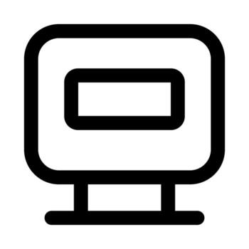 Computer Monitor sleek contemporary icons collection representing desktop displays, technology, and digital workspaces vector