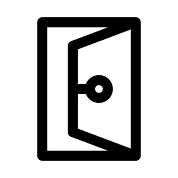 Door single icon representing entry, exit, access, and home or building entrances vector