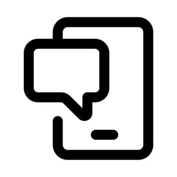 Smartphone with Speech Bubble icons pack illustrating messaging, chat, comments, and digital communication vector