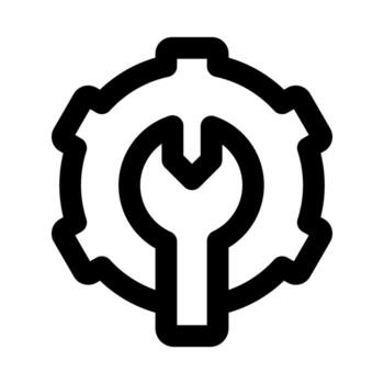 Technical Support Icon representing assistance, troubleshooting, and IT help for users and systems vector