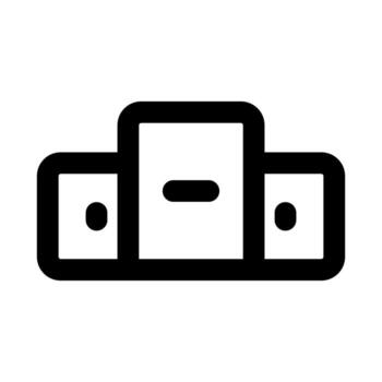 Podium modern minimal icons set representing presentations, speeches, and public speaking events vector