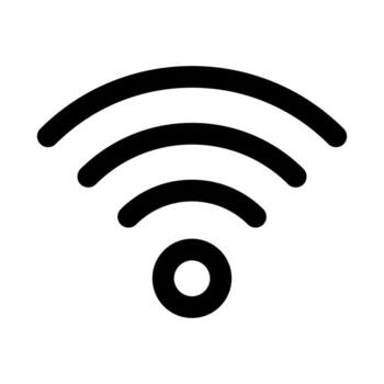 Wi-Fi Icon representing wireless internet, connectivity, and digital network access vector