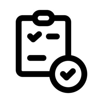 Task List Icon with Tick representing completed tasks, productivity, and checklist management vector
