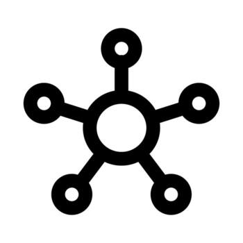 Community Hub representing social networks, connections, and collaborative spaces with molecular structure vector