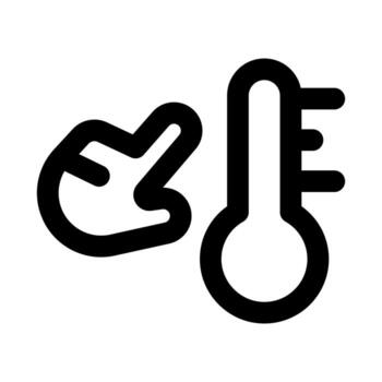 Temperature Prediction innovative minimal icons collection visualizing weather forecasting, climate data, and thermal trends vector