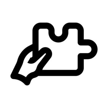 Hand Holding Puzzle Creative representing problem solving, collaboration, and innovative teamwork vector