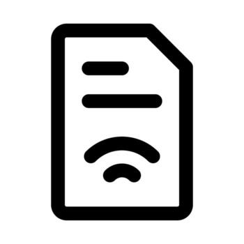 WiFi and Document innovative modern icons collection illustrating wireless connectivity, file sharing, and digital workflow vector