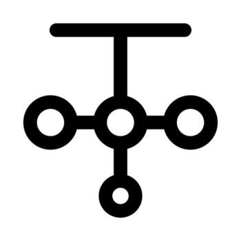 Hierarchical Structure representing organizational charts, management levels, and structured relationships vector