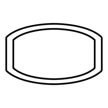 un de doble forro, redondeado rectángulo, con blanco dentro vector