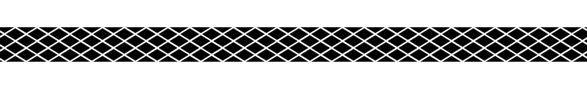 gráfico negro y blanco diamante modelo. diamantes de contrastando color formar un repitiendo frontera vector