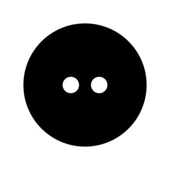 Black circle with two white dots in the middle on a white background vector