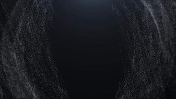 abstrakt elegant bakgrund med damm partiklar i de form av en ram med lätt Vinka rörelser. video