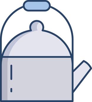 kettle linear color icon design vector