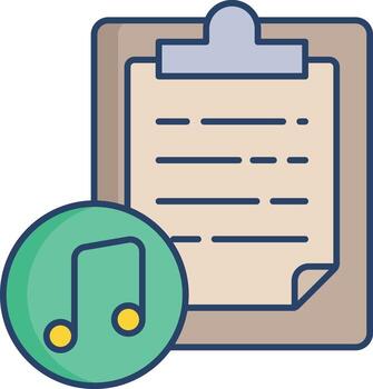 note pad linear color icon design vector